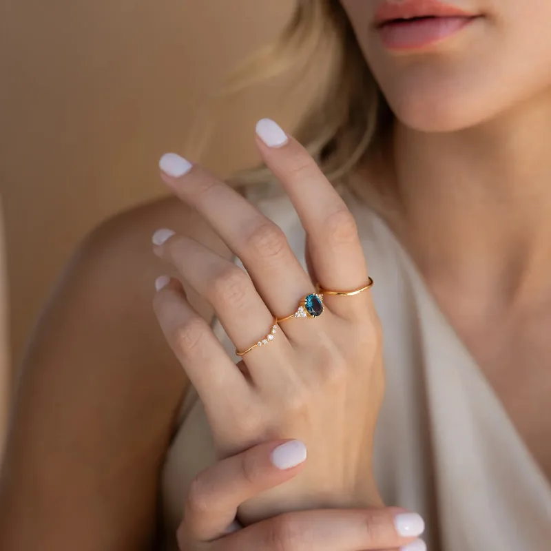 Blue Topaz Ring- Size 7